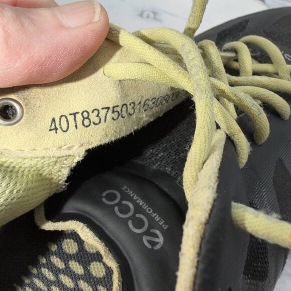 ECCO Biom Fjuel Racer Womens Size 9.5 Shoes Black Lime Cross Trainer Sneakers - Picture 9 of 11